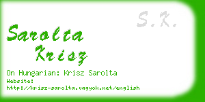 sarolta krisz business card